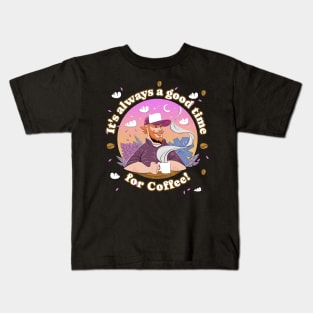 It's always a good time for Coffee! Kids T-Shirt